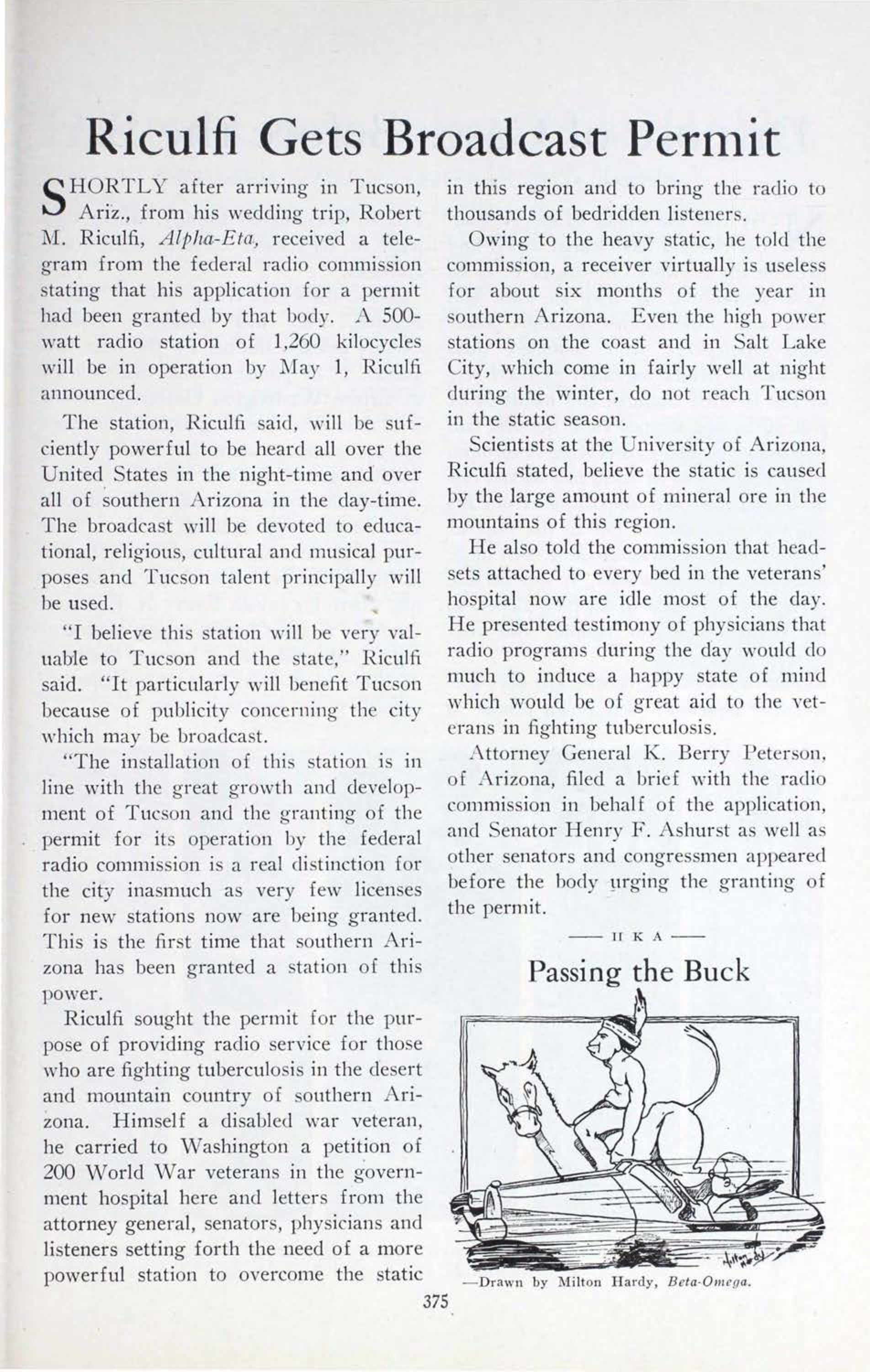 Riculfi Gets Broadcast Permit